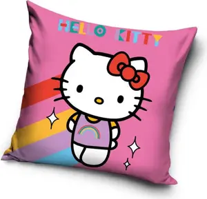 Наволочка бархатная Rainbow 40x40 см Hello Kitty