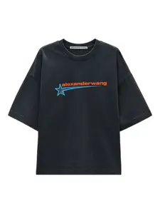 Футболка с графичным принтом Alexander Wang, черный