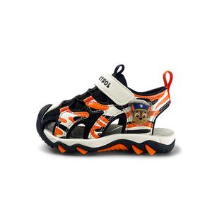Сандалии детские, устойчивые к истиранию, низкие PAW PATROL, черный/оранжевый