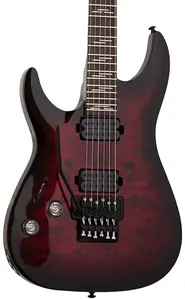 Электрогитара Schecter Omen Elite-6 FR. Леворукая, цвет Black Cherry Burst