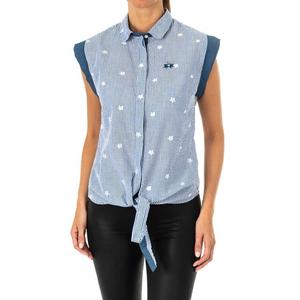Рубашка без рукавов с воротником с лацканами lwc303 женская La Martina, синий