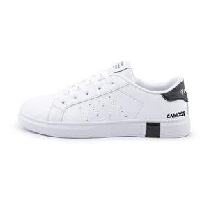 CAMOSI Низкие скейтерские кроссовки унисекс бело-черные, цвет White Black