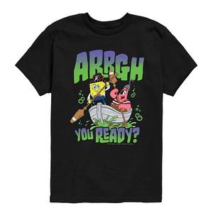 Футболка с принтом Boys 8-20 The Spongebob Movie: Search for Squarepants Arrgh You Ready? Nickelodeon