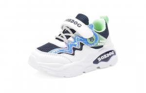 Нескользящие легкие низкие туфли для малышей BOBDOG, слоновая кость/темно-синий