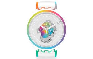 SWATCH Unisex 47mm White Watch S027E107