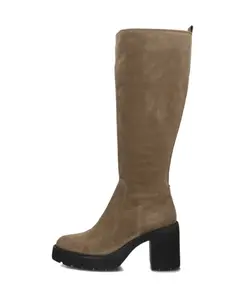 Элегантные ботинки из серо коричневой замши Unisa, бежевый