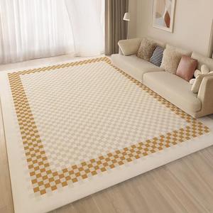 Dajiang Ковер 60х90 см для гостиной/спальни, велюровый, однотонный, с пластиковой противоскользящей основой