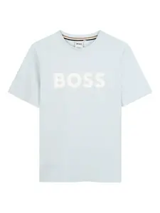 Футболка с логотипом BOSS Kidswear, синий