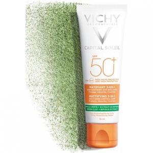 Capital Soleil Матирующее средство 3-в-1 Spf50+ 50 мл, Vichy