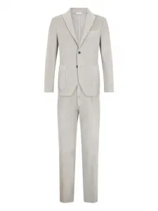Костюм с двумя пуговицами и накладными карманами Boglioli, серый