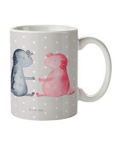 Детская кружка Аксолотль Любовь без слов в пастельных тонах серого цвета Mr. & Mrs. Panda