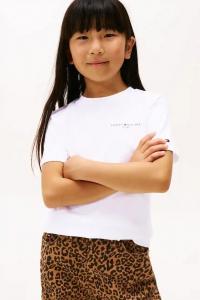 Детская хлопковая футболка Tommy Hilfiger, белый