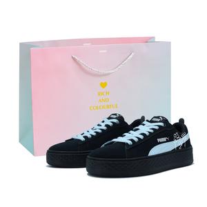 PUMA Smash Platform устойчивые к истиранию низкие кроссовки для скейтборда женские black blue