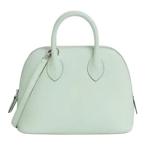 HERMES Bolide Goatskin Bowling Bag, кроссбоди 18 Women's N3 Vert Peppermint New Mint Green