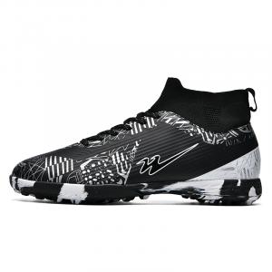 Binary Футбольные бутсы TF Turf Cushioning, износостойкие, легкие, унисекс, черные, белые, серебристые