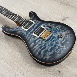 Гитара PRS Paul Reed Smith Wood Library Custom 24, обожженный клен, финиш Quilt Faded Whale Blue Smokeburst