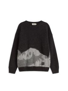 Свитер Thinking MU Bolita, серый/светло-серый/темно-серый