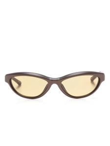 Jacquemus солнцезащитные очки The Curvo, коричневый
