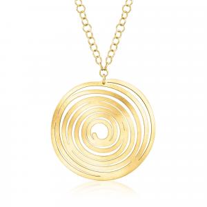 Ожерелье-спираль Ross-Simons из итальянского золота 18 карат с подвеской Ross-Simons, 18 In