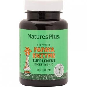 Naturesplus Полностью натуральная добавка с ферментом папайи для улучшения пищеварения, 180 жевательных таблеток, 6 мг, Nature'S Plus