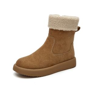 Короткие зимние сапоги для женщин DAPHNE, коричневый