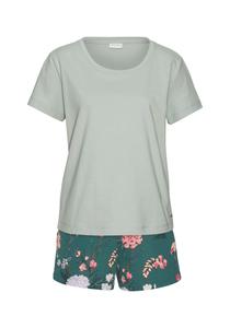 Короткий пижамный комплект LASCANA, Mottled Green