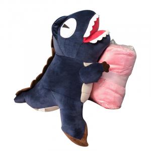 Мягкая игрушка милый мультяшный динозаврик теплые ручки плюшевая кукла высота 48см MENGMENGBUNNY, синий