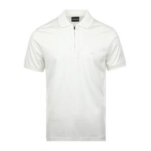 Поло с логотипом на заплатке EMPORIO ARMANI, белый