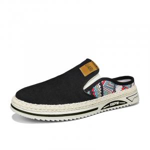 SHOUBA ПВХ поливинилхлоридные износостойкие закрытые тапочки мужские черные, цвет Black