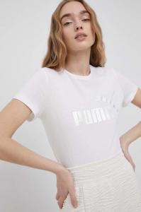 Хлопковая футболка Puma, белый