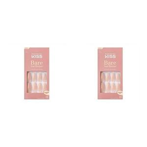 KISS Bare But Better TruNude Накладные ногти Телесные оттенки для ногтей Маникюрный набор 28 устойчивых к сколам устойчивых к размазыванию клеевых ногтей
