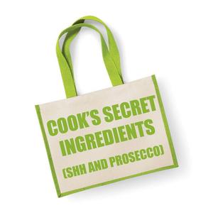 Большой зеленый джутовый пакетик с секретными ингредиентами повара (тсс и просекко) 60 SECOND MAKEOVER, зеленый