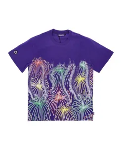 Мужская футболка фиолетового цвета с фейерверком Octopus, мультиколор