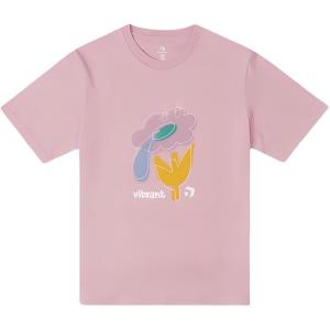 Converse Обычная футболка женская розовая