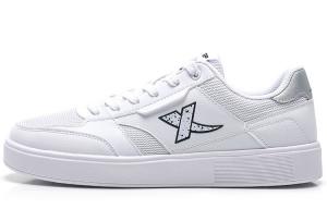 Кроссовки XTEP Skateboarding Shoes Men Low-top New White/new Metallic Silver, белый