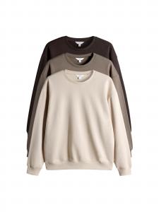 The Set Свитшот в цветах Cream, Chocolate, Light Brown