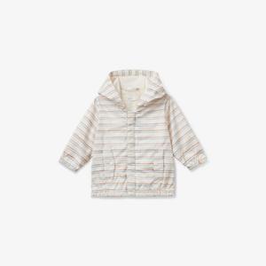 Куртка Benetton полосатая свободная 1-18 месяцев, белый