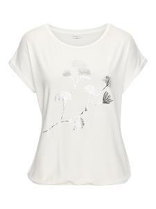 Рубашка с короткими рукавами кремового цвета LASCANA