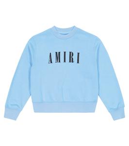 Хлопковая толстовка с логотипом Amiri Kids, Baby Blue