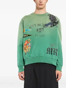 Хлопковая толстовка с принтом орла KHOKI, зеленый