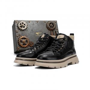 Короткие ботинки Martin для мужчин SEPTWOLVES, черный fleece-lined (standard leather shoe size)