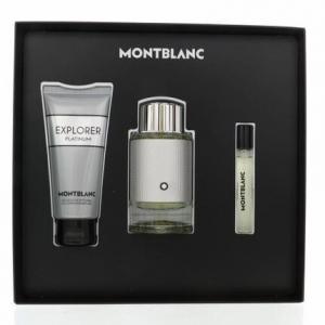 Mont Blanc Explorer Platinum 3 Piece Gift Set 3.3oz Eau de