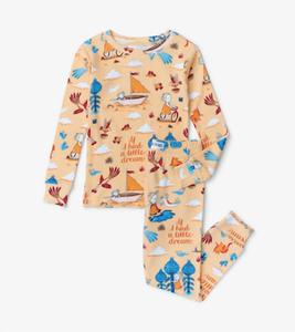 Пижама для девочки «Если бы у меня была маленькая мечта» в кремовом цвете Books To Bed