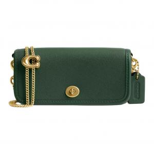 COACH Кожаная поясная сумка мини women's hunter green