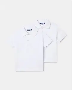 Рубашка поло с короткими рукавами, комплект из 2 шт Kids El Corte Inglés, белый