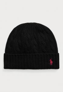 Шапка Polo Ralph Lauren CABLE KNIT MERINO WOOL BLEND BEANIE, Polo Black/Black