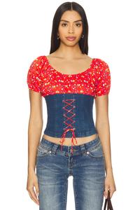 Топ Uma Tyler Mcgillivary, cartoon ditsy floral