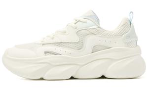 QIAODAN Нескользящие износостойкие низкие повседневные туфли женские бежево-зеленые