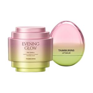 Набор для ухода Sunset Afterglow: увлажняющий крем для рук и овальный бальзам для губ с успокаивающим и ароматическим эффектом 15мл+5г TAMBURINS, Two-Piece Set: Hand Cream Sunset Afterglow 15ml+Egg-Shaped Lip Gloss Iridescent Edition 5g