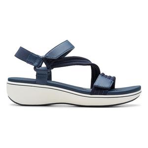 Женские сандалии Cloudsteppers breezerae sun на платформе с мягкой стелькой Clarks, Navy Textile
